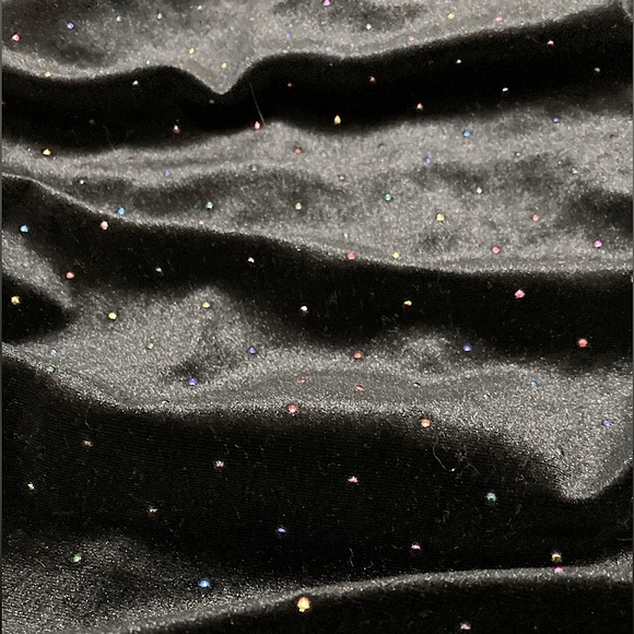 Black & Rainbow Forever 21 Velvet Mini Dress NWT - Picture 2 of 3